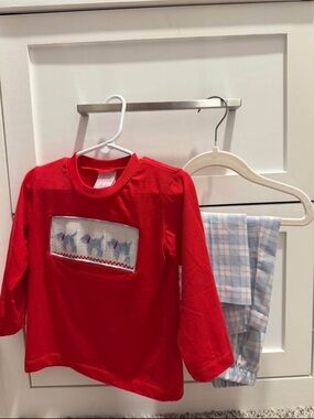 Stitchy Fish Pant Set 24m